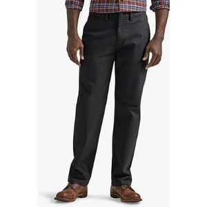 Lee Men's Flat Front Relaxed Straight Pant
 Black 10