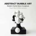 Abstract Face Sculpture Decor, Black and White Minimalist Art Bust Statue, Modern Sculptures Decorations for Home Living Room Table Office Desk, Unique Gift for Art Lovers (Black and White Statue - B)