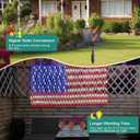 DBFAIRY Solar American Flag Lights Outdoor,420 LEDs American Flag Net Lights 6.5ft x 3.28ft Super Bright,Memorial Day Decorations of The United States for Independence/National/Memorial Day,July 4th