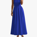 PRETTYGARDEN Women Maxi Dresses Summer 2025 Casual Sleeveless Patchwork Flowy Vacation Beach Sundress Knit Tank Dress(Blue, Large)