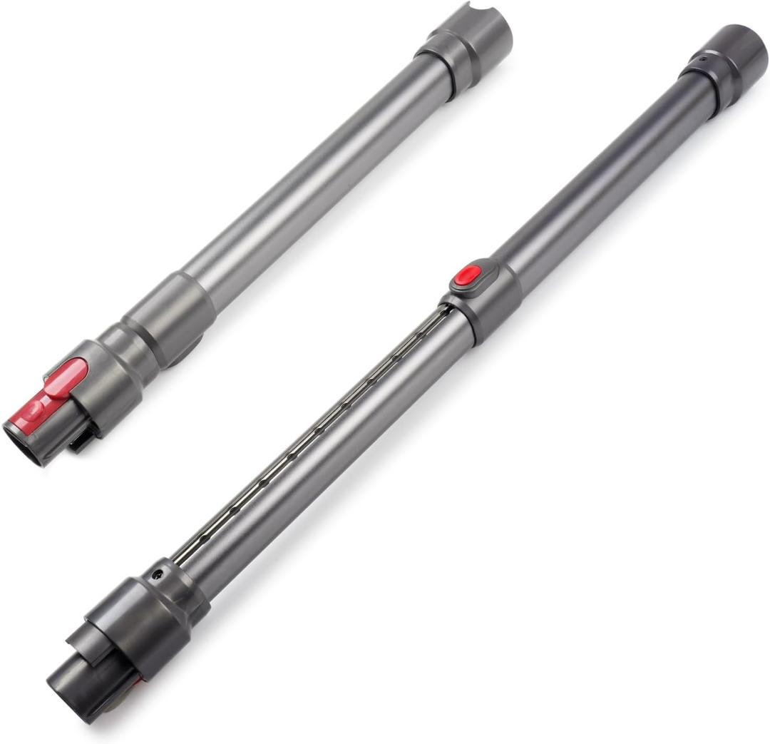 Extension Telescopic Wand Compatible with Dyson V7 V8 V10 V15 Vacuum Cleaner,Replacement Quick Release Rod Stick Adjustable Length Range 17.7 to 27.2 Inch (Grey)