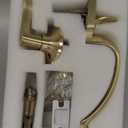 Brightify Gold Front Door Handle No Lock, Classic Exterior Door Handle, Entry Door Handle Reversible for Left & Right Hand Doors