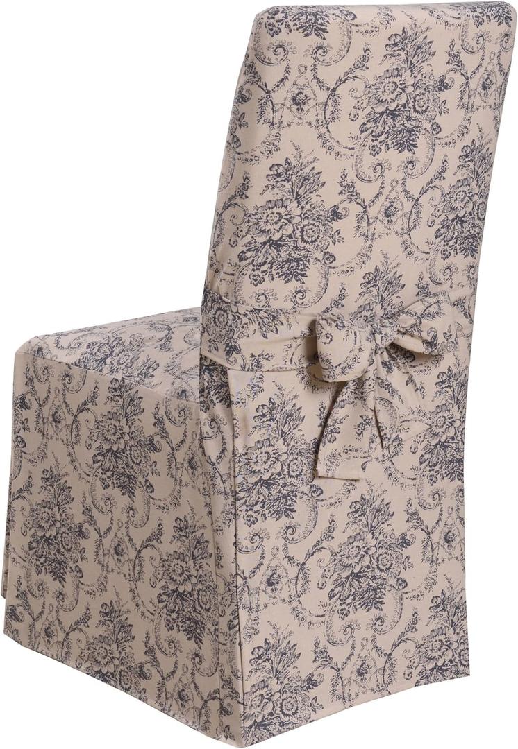 Madison Chat-DRC-NV Chateau Slipcover Slicover, Navy, Dining Room Chair
