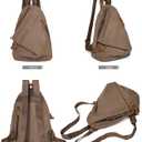 KL928 Canvas Vintage Backpack Large Casual Daypack Outdoor Travel Rucksack Hiking Backpacks for Men Women