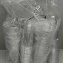 Baderke 100 Pcs Plastic Cups with Sip Lids Round Bottom Disposable Plastic Coffee Cups with Lids Clear Strawless Crystal Mugs for Iced Coffee Smoothie Cold Beverage Party Catering Supplies (20 oz)