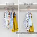 MIZGI Kids Velvet Hangers,Non-Slip Big Kids Hangers,14 Inch Hangers for Youth,Teen Clothes,Pack of 50White/Rosegold