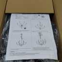 Black Chandelier 9 Light, Modern Farmhouse Chandeliers for Dining Room, Industrial Candle Pendant Lighting Fixture for Foyer Hallway Entryway High Ceiling, Bedroom, Living Room, Kitchen