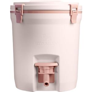 Stanley Adventure Fast Flow Water Jug 2 Gallon | Leakproof Ice Water Dispenser | Insulated Beverage Cooler | Easy Pour Spigot and Latched Foam Lid | BPA-Free (Rose Quartz)