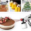 Chocolate Spray Gun,500W DIY Baking Cake Airbrush Coloring Gun,Cake Decorating Tools Sandblasting Machine for and Dessert, Grey,Silver