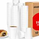 10 Oz Foam Cups Lightweight Insulated Foam Cups for Coffee, Cold Drinks, Other Hot Beverages - Disposable Drinking Cups for Parties, Picnic, BBQ, Travel, Events (100 Pack)