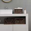 Nested Wooden Storage Crates Set of 3 (L,M,S),Farmhouse Decorative Boxes with Handles for Home Organization & Display