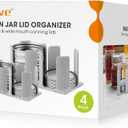 AIEVE Mason Jar Lid Organizer, 4 Pack Canning Lid Storage Rack for Storing Wide & Regular Mouth Lids and Rings