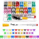 320PCS Car Fuses Assortment Kit with Fuse Puller and Tester, Standard & Mini & Low Profile Mini Fuse (2A 3A 5A 7.5A 10A 15A 20A 25A 30A 35A 40A), Auto Replacement Accessories (320PCS)