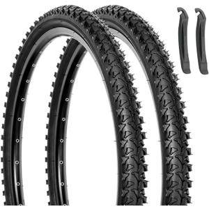 Hycline Mountain Bike Replacement Tire: 26x1.95 inch (52-559mm) Premium Butyl Rubber Puncture-Resistant Folding Bicycle Tire Compatible with MTB Off-Road Bike