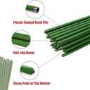 Garden Fence,Snow Fence,Plastic Safety Fence+25 Steel Plant Stakes,Patio Snow Fence 40 Inches X 100 Feet Green Plastic Garden Netting and 25 4-Foot Stakes
