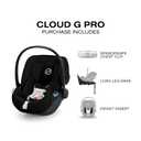CYBEX Cloud G Pro Comfort Extend Infant Car Seat - Moon Black, Mfd 1/10/26