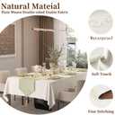ZIWUROAD Table Cloth for Rectangle Tables, Waterproof Washable Double-Sided Tablecloth, Soft Thick Classic Table Cover for Dining, Wedding, Party Decorations - 60 x 120 Inch, Cream