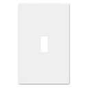 AIDA 1-Gang Midsize Screwless Toggle Light Switch Cover Plate, Matte White Unbreakable Thermoplastic Replacement for Lightswitch Wall Plate Cover, UL Listed, 1-Pack, 4.88"H x 3.13"L