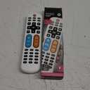 GE BigEZ OneTouch Big Button Universal TV Remote for Seniors, Easy to Use, Replacement Remote for Samsung, LG, Sony, Vizio, Roku TV, Streaming Players, Backlit Buttons, 2 Device, White, 84666
