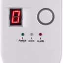 Natural Gas Leak Detector for Home, Propane and Methane Gas Alarm, Plug-in Gas Leak Sensor with Sound & Light Warning, Gas Safety Monitor for Kitchen & RV