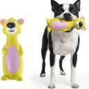 2 x My Pet & Me - Squeaky Dog Toys for Light to Moderate Chewers - Fun Latex Toys for Puppies, Teething, and Gentle Play - Interactive Fetch and Chew Toy with Squeaker (Golden Bear, 6 Inch)