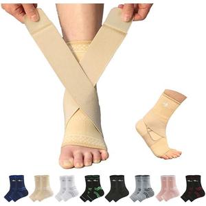ABIRAM Ankle Brace for Women & Men, Ankle Compression Sleeve, Foot Sleeve with Wrap, Ankle Support, Foot Brace for Sprained Foot & Arch, Plantar Fasciitis Relief Socks, Achilles Tendonitis, Sports, XL