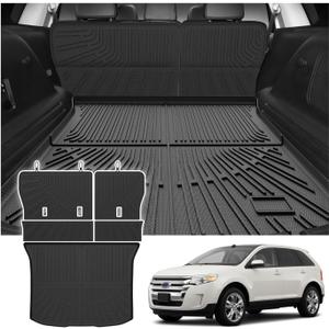 Cargo Liner for Ford Edge 2007-2014/Lincoln MKX 2007-2015, All Weather Cargo Mats for Edge Accessories, Heavy Duty TPE Trunk Mat, Car Accessories