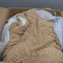 Seashell Jacquard Sherpa Comforter Set Warm Cozy Premium Bedding 3 Pieces, King Size Geometric Pattern Quilt Comforter with 2 Pillowcases(104"X90" Beige)