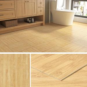 Livelynine 36-Planks 6x36 Vinyl Flooring Peel and Stick Floor Tile Wood Planks Bathroom Floor Tiles Waterproof Self Adhesive Laminate Wood Flooring Bamboo Floor Stickers Luxury Vinyl Plank Flooring