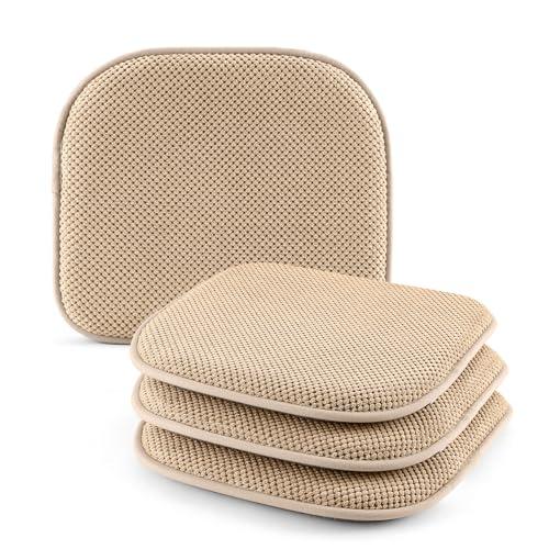 SWEMSTAR Chair Cushions - 15"*17" Kitchen Dining Chair Pads Foam Seat Cushion for Chairs Barstool Cushions Non Slip Seat Pad