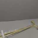 2 Pack Brass Disc Curtain Rods, 28-48 Inches Window Curtain Rod,Adjustable Room Darkening Drapery Rod with Aluminum Finials and Brackets,Wrap Around Design