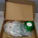 Wesnoy 24 Pcs St Patricks Day Clear Gift Bags with Handles Shamrock PVC Treat Totes with Ribbon Green Clover Gift Wrapping Bag Bulk for Irish Party Favor Supplies Holiday Gifts, 6.3 x 5.9 x 3.2 Inch