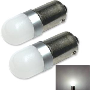 #313 Miniature Bayonet Bulb LED Replacement (2-Pack) | 28vdc | Ba9s Base | Bulb Shape: T3 1/4 | Replaces Bulb Numbers: 313 1818 1819 1820 1820BTS 1829 1843 1864 1873 757 1437 (2-Pack; Bright White)