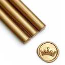 UNIQOOO Mailable Glue Gun Sealing Wax Sticks for Wax Seal Stamp - Metallic Antique Gold, Great for Wedding Invitations, Cards Envelopes, Snail Mails, Wine Packages, Christmas Gift Ideas, Pack of 8, Antique Gold 