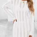 PRETTYGARDEN Women's Swimsuit Cover Up 2025 Summer Bathing Suit Swimwear Crochet Knit Dress Fashion Beach Vacation Clothes (White,Small) (White, S)