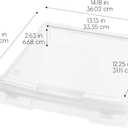 IRIS USA Scrapbook Case |Made in USA| Fits 12"x12" - Thick, Portable Plastic Storage Organizer with Built-In Handles for Paper, Art, Board Games, Crafts, Files & Office Supplies