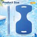 MiniInflat 3 Pcs Foam Water Saddle Adults Swimming Pool Floats Foam Saddle Seats Long Reliable Lounger for Adults Beach Pool Lake Water Park, 27.6 x 15 x 1.3 Inch(Blue)
