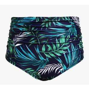 Tempt Me Women High Waisted Bikini Bottom Retro Ruched Swim Bottom Shirred Tankinis Brief S