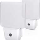 DEWENWILS Plug in LED Night Light with Light Sensor, Dusk to Dawn, Kids Nightlight for Nursery, Bathroom, Hallway, Bedroom, Cool White Light, Flat Clear Design, UL Listed, 2 Pack