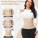 SHAPSHE Waist Trainer for Women Tummy Control Support Cincher Segmented (White, XL)
