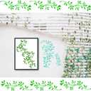 16 Inch Large Leaf Vine Ivy Branches Stencils for Painting on Walls, Reusable Wall Paintng Stencils for Furniture Canvas Wood Home Decor DIY Art Crafts, 6 Pieces