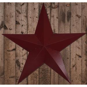 Rustic Red 36" Dimensional Barn Star