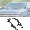 Hood Mount Brackets Ditch Light Pods Bracket Heavy Duty Steel Compatible with Ford F-250 F-350 2023-2024