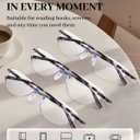 LUFF 3 Pack Rimless Half Moon Reading Glasses TR90 Flexible Lightweight Readers Women Men Blue Light Computer Eyeglasses