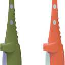 Dr. Brown's Toddler Toothbrush, Dinosaur, Green and Orange, 2-Pack