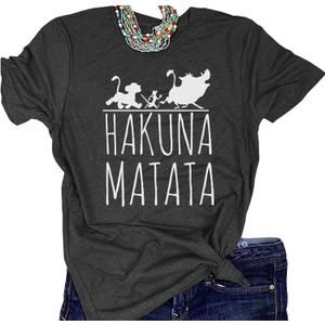 Women Graphic Funny T Shirt Cute Tees (XX-Large, Dark Grey)