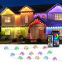 Aiicrgb 300FT Permanent Outdoor Lights, RGB LED Eaves Lights with IP67 Waterproof, Smart App Remote Control, Music Sync, for Christmas, Party, All Holiday Decorations