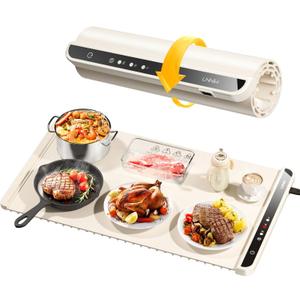 Warming Mat for Food, Food Warming Mat, Electric Warming Tray for Buffets, Party and Home Daily Use, Heating Fastly in 10s, Portable Design, Timed Function for Your Family