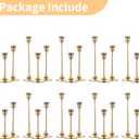 2 x Nuptio Candlestick Holders Taper Candle Holder 10 Sets(30 Pcs) Gold Candle Sticks Holder Metal Candle Holders for Tapered Candles Table Centerpiece for Wedding Candlelight Dinner Birthday Decor