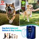 Dog Bark Deterrent Devices, Automatic Anti Barking Device with 4 Ultrasonic Transmitters Long Range 50FT, 3 Mode Rechargble Barking Control Devices, Effective Stop Bark Box Outdoor & Indoor